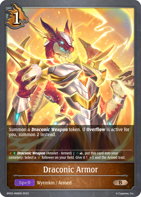 Reign of Bahamut BP02-068 Draconic Armor