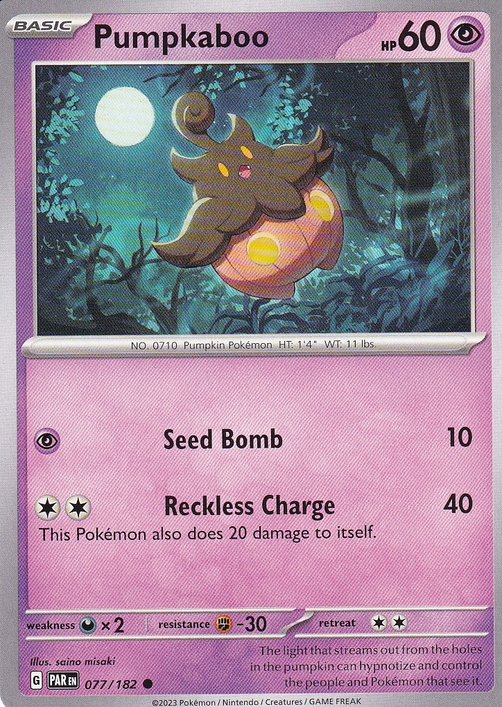 Scarlet & Violet Paradox Rift 077/182 Pumpkaboo