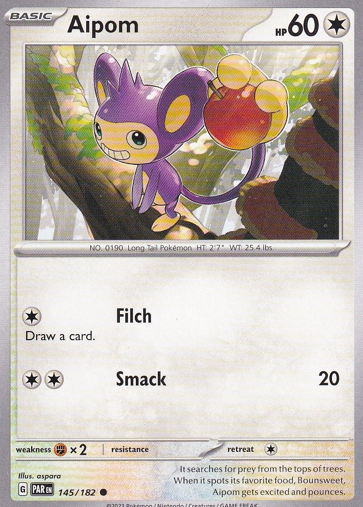 Scarlet & Violet Paradox Rift 145/182 Aipom