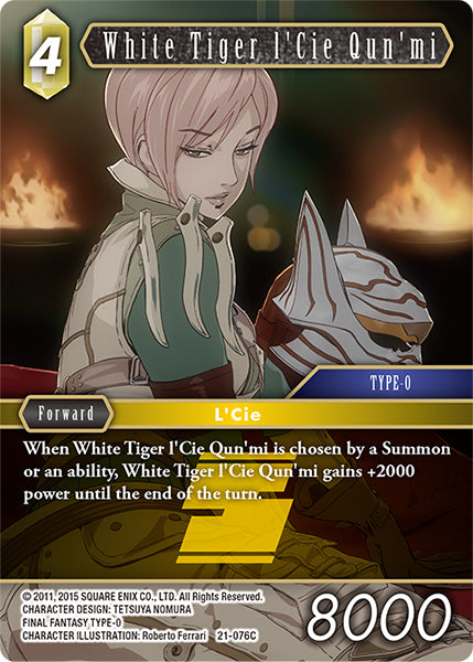 Final Fantasy Opus XXI - 21-076 White Tiger l'Cie Qun'mi