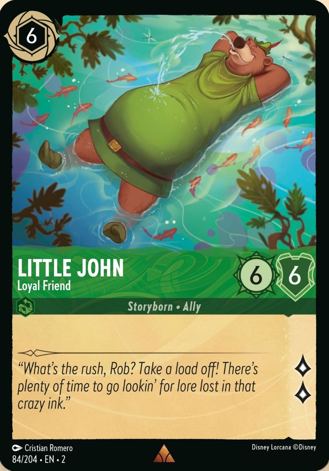 Disney Lorcana Rise Of The Floodborn 084/204 LITTLE JOHN Loyal Friend