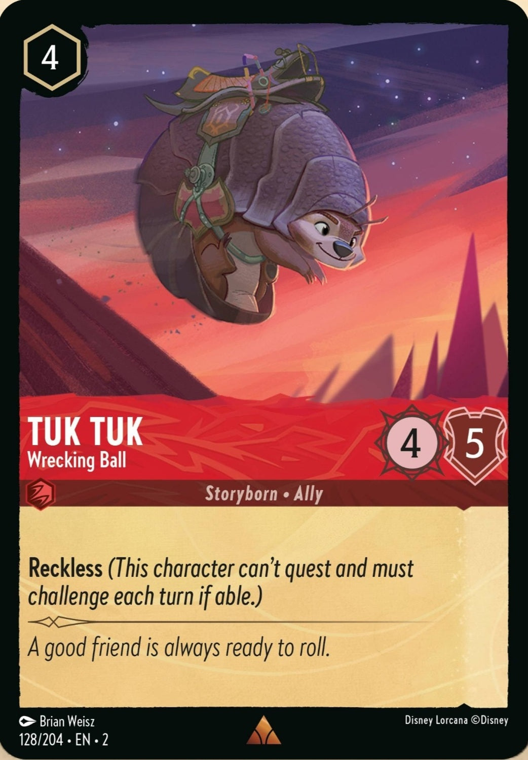 Disney Lorcana Rise Of The Floodborn 128/204 TUK TUK Wrecking Ball