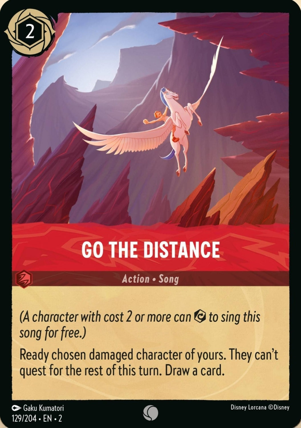 Disney Lorcana Rise Of The Floodborn 129/204 GO THE DISTANCE