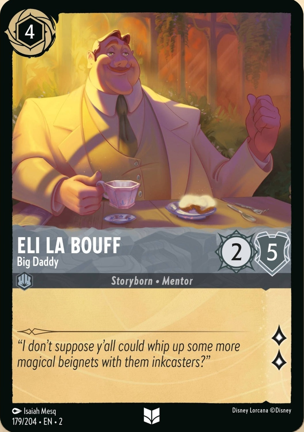 Disney Lorcana Rise Of The Floodborn 179/204 ELI LA BOUFF Big Daddy