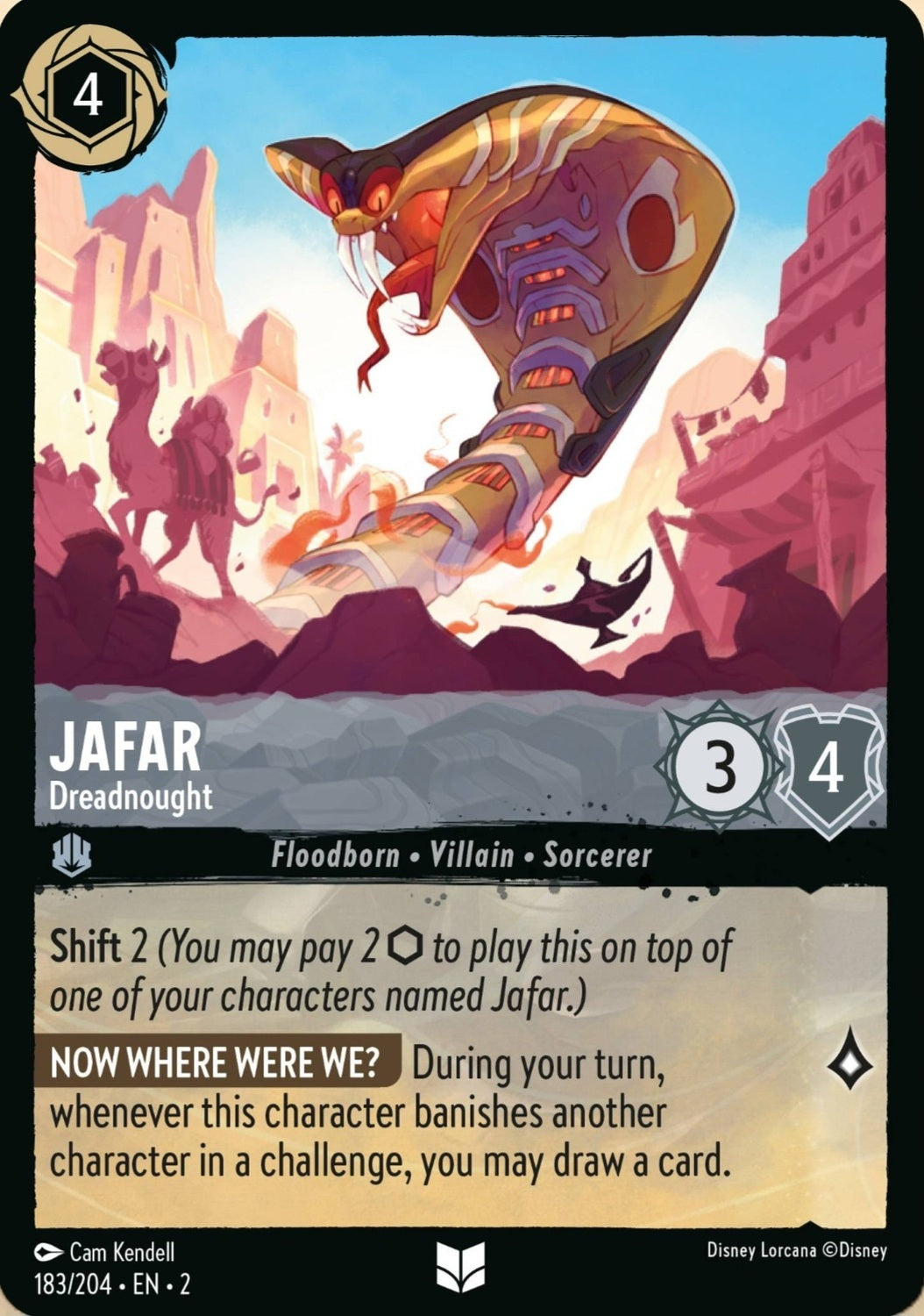 Disney Lorcana Rise Of The Floodborn 183/204 JAFAR Dreadnought
