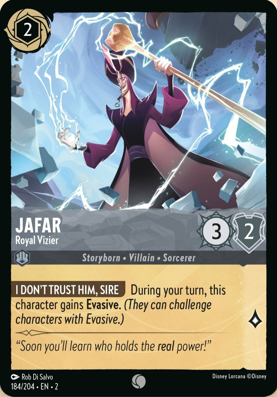 Disney Lorcana Rise Of The Floodborn 184/204 JAFAR Royal Vizier