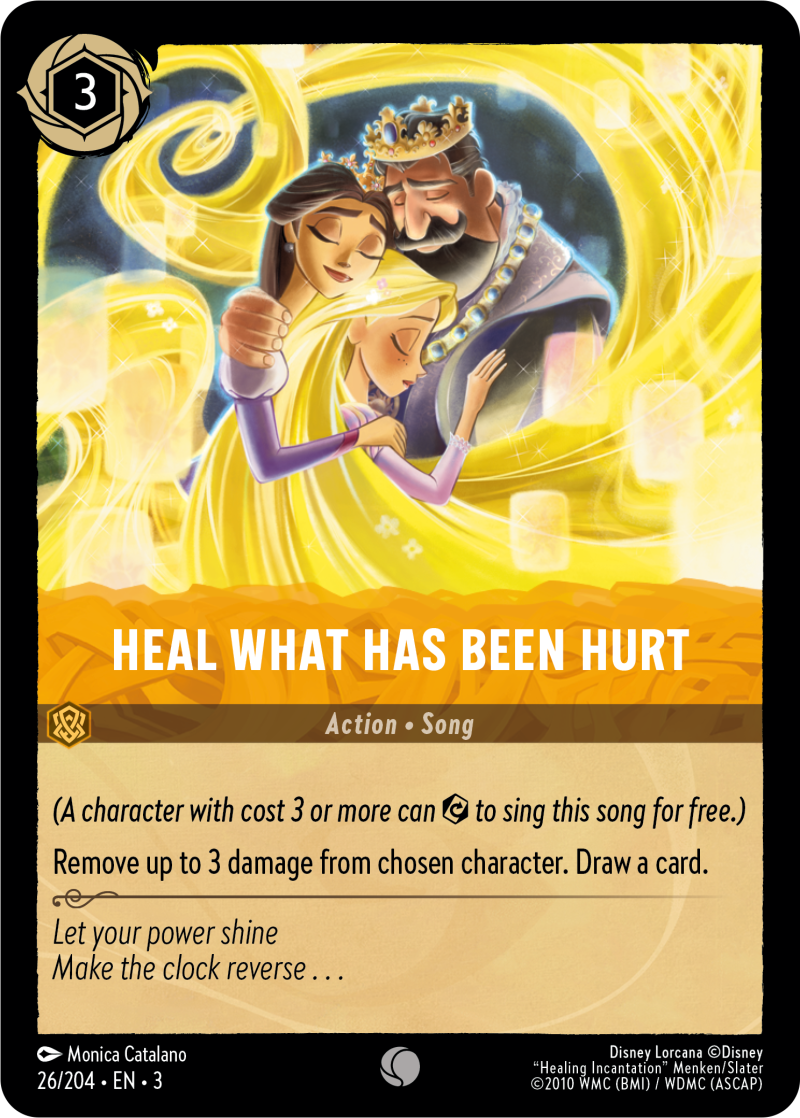 Disney Lorcana Into The Inklands 026/204 HEAL WHAT HAS BEEN HURT