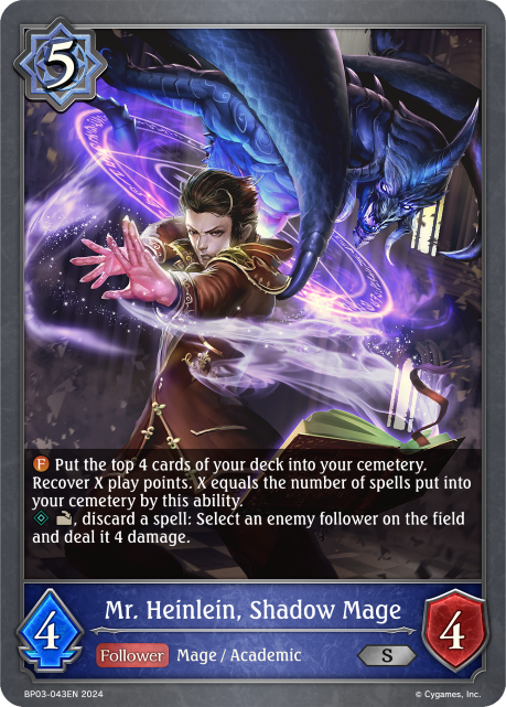 Flame of Laevateinn BP03-043 Mr. Heinlein, Shadow Mage