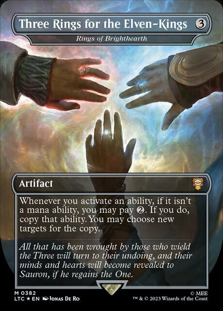 MTG Lord Of The Rings 0382 Three Rings for the Elven-kings Surge Foil