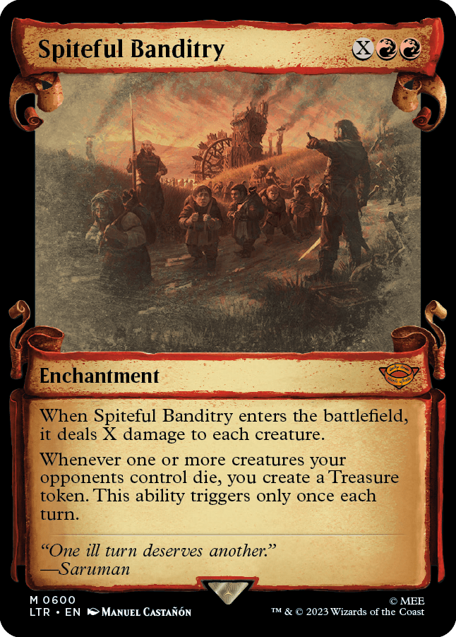 MTG Lord Of The Ring 0600 Spiteful Banditry (Showcase)