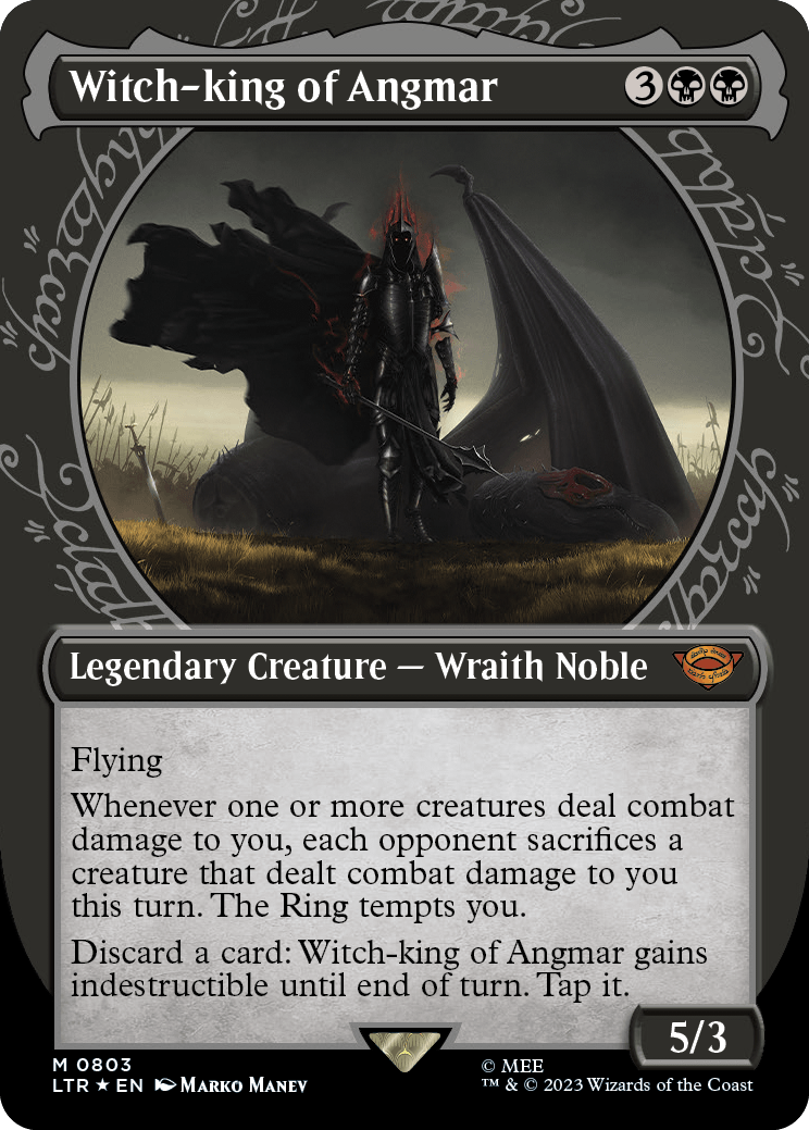 MTG Lord Of The Ring 0803 Witch-king of Angmar (Showcase Surge Foil)