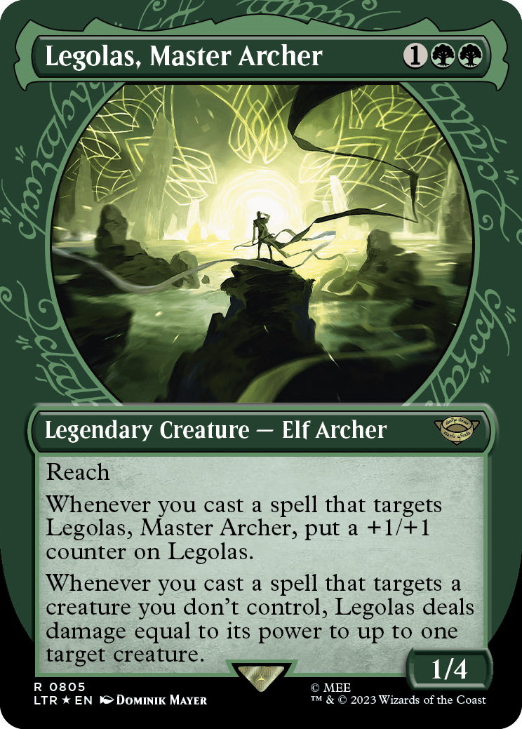 MTG Lord Of The Ring 0805 Legolas, Master Archer (Showcase Surge Foil)