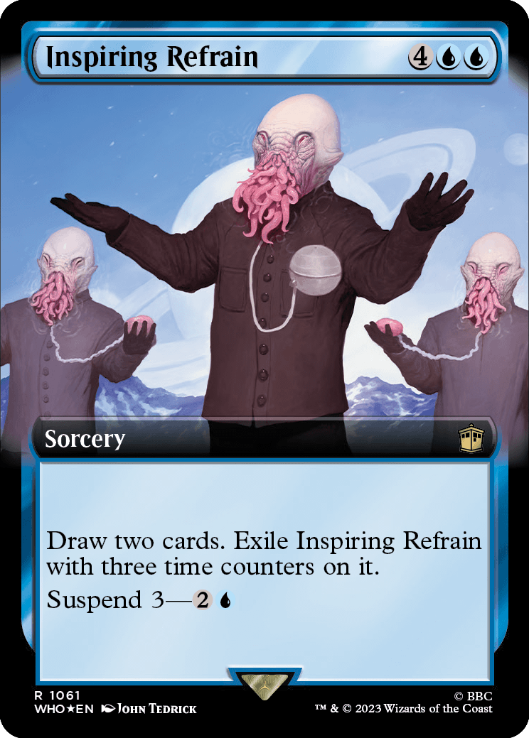MTG Doctor Who 1061 Inspiring Refrain (Extended Art Surge Foil)