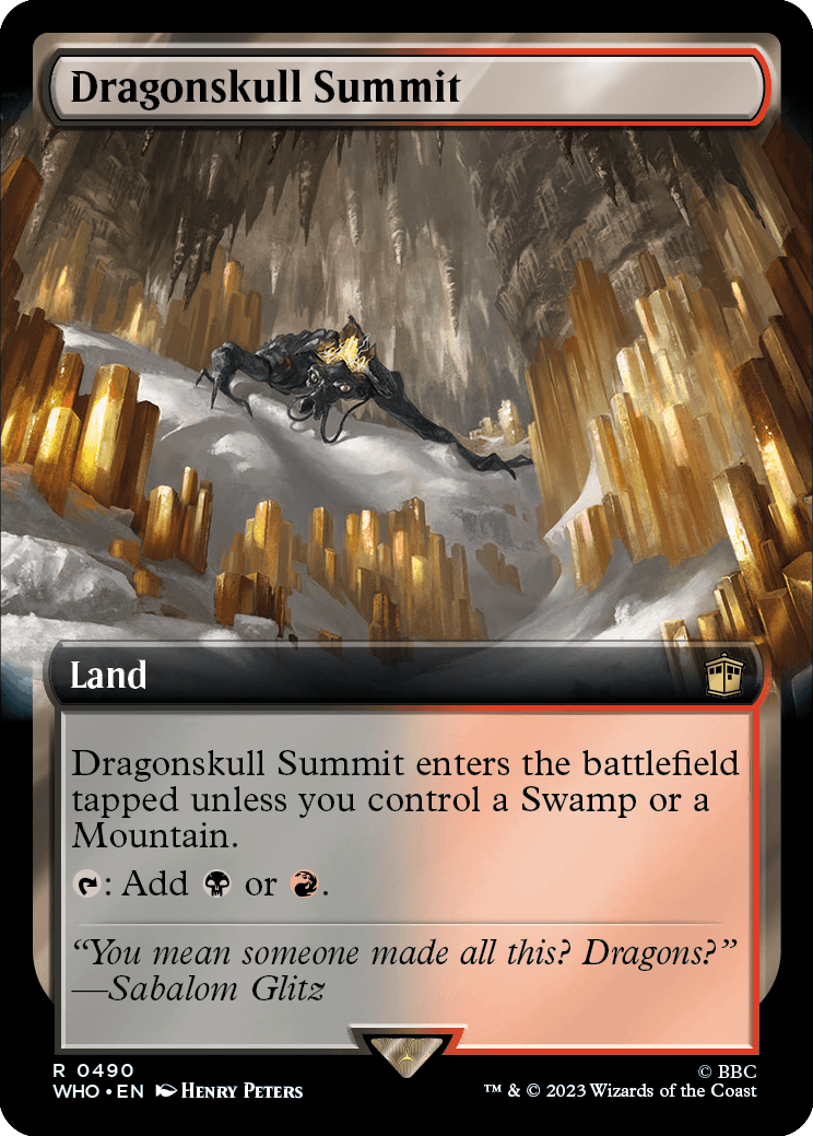 MTG Doctor Who 0490 Dragonskull Summit (Extended Art Foil)