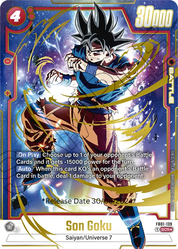 2024 Dragon Ball Super Card Game Fusion World Awakened Pulse FB01-139 Son Goku Secret Rare-Alternate Art PSA Grade Pending