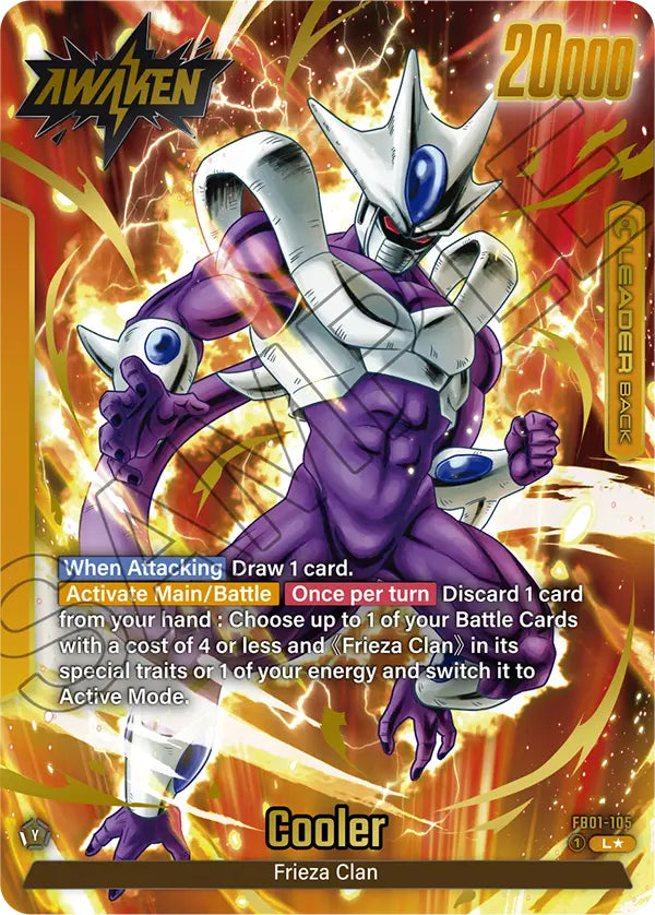 2024 Dragon Ball Super Card Game Fusion World Awakened Pulse FB01-105 Cooler Alternate Art PSA Grade Pending