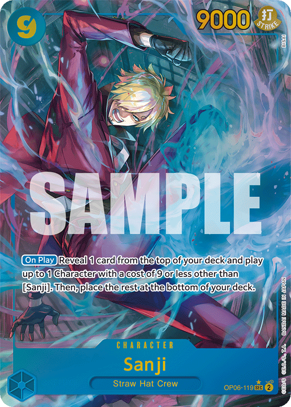 One Piece Card Sanji SEC OP06-119 [SP PAR OP11] Parallel A