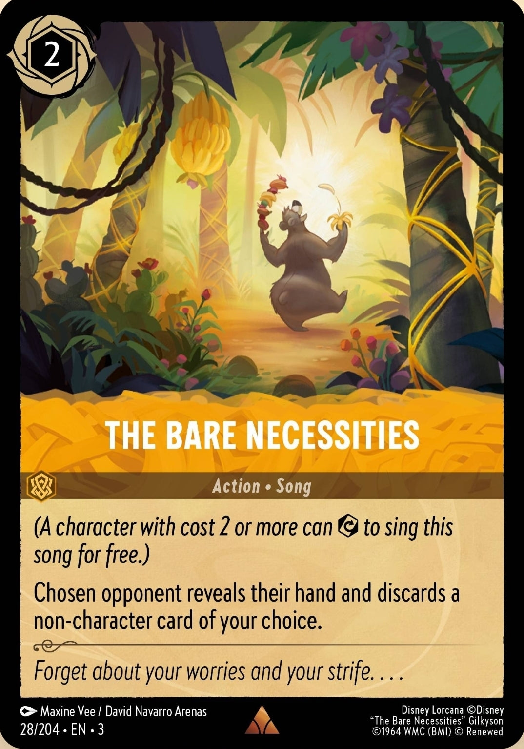 Disney Lorcana Into The Inklands 028/204 THE BEAR NECESSITIES