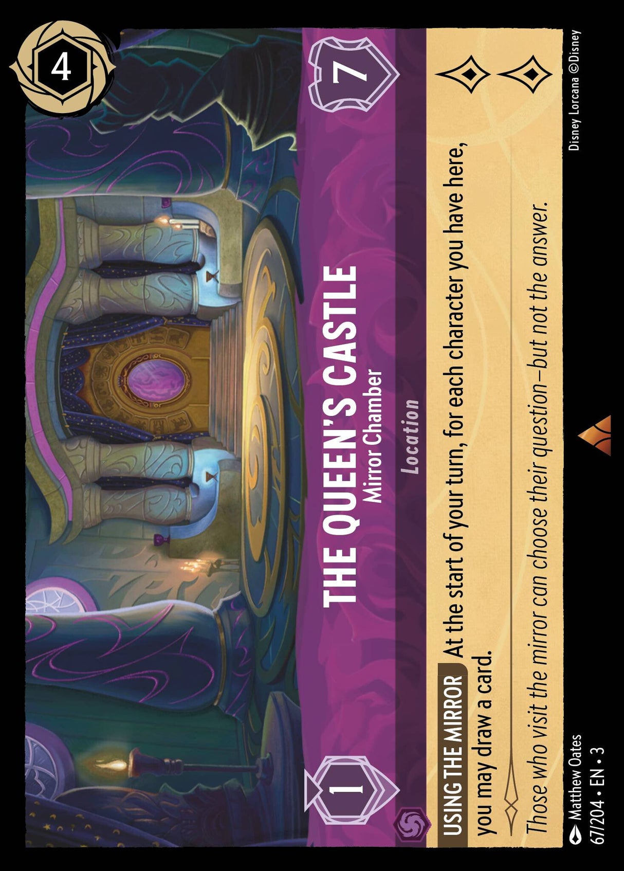 Disney Lorcana Into The Inklands 067/204 THE QUEEN'S CASTLE Mirror Chamber