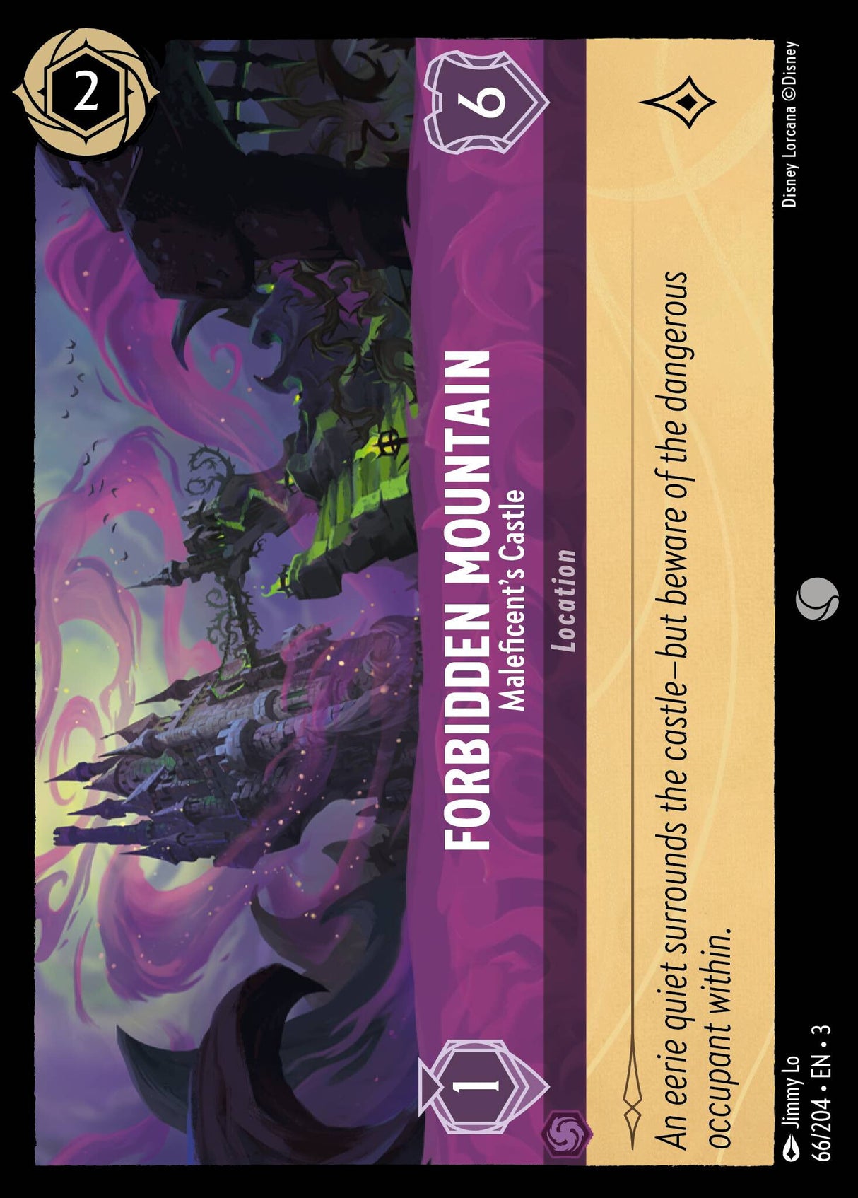 Disney Lorcana Into The Inklands 066/204 FORBIDDEN MOUNTAIN Maleficent's Castle