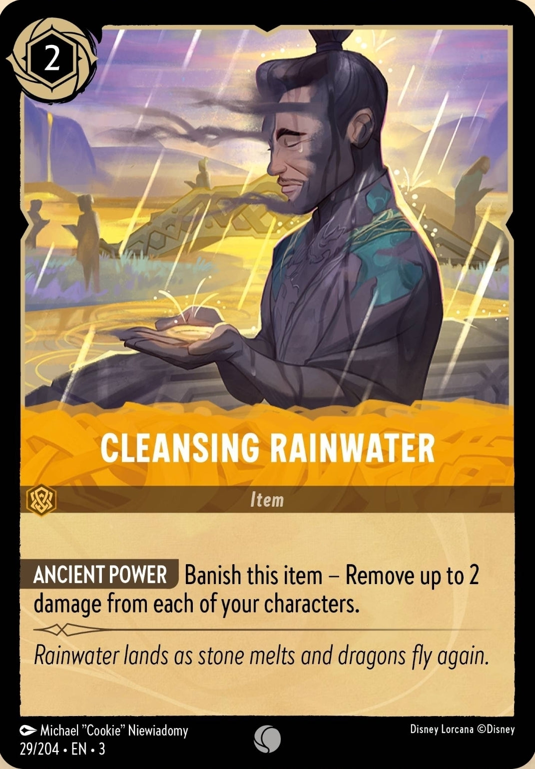 Disney Lorcana Into The Inklands 029/204 CLEANSING RAINWATER