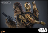 Star Wars Episode V Movie Masterpiece Action Figure 1/6 Chewbacca with Disassembled C-3PO 36 cm